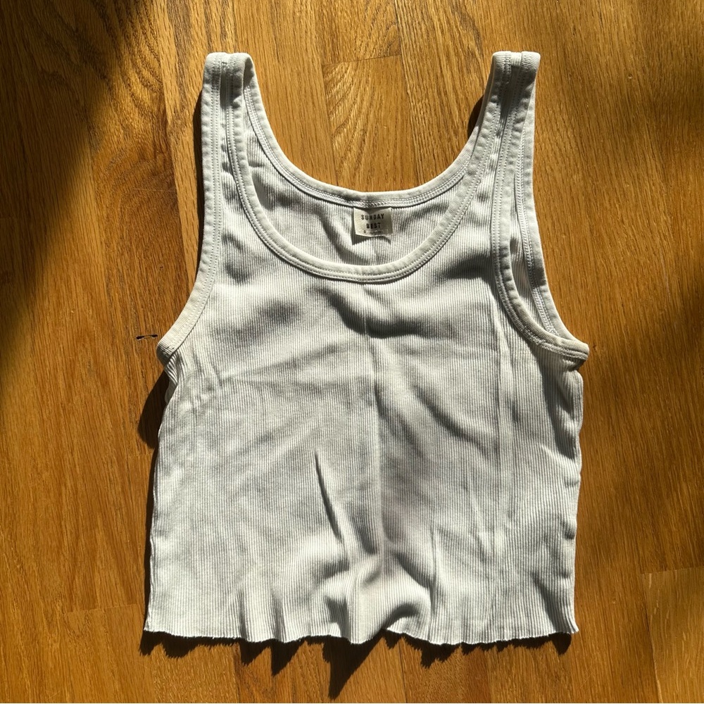 Aritzia white cropped tank